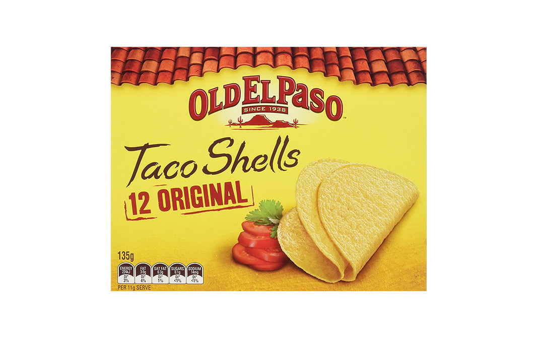 Old El Paso Taco Shells 12 Original   Box  135 grams